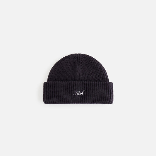 Kith Baby Script Classic Cotton Beanie - Black