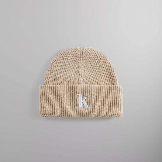 Kith Serif K Cotton Beanie - Canvas