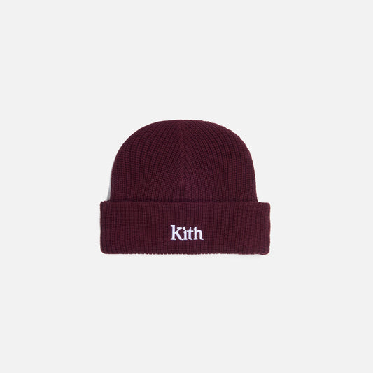 Kith Women Ribbed Mia Beanie - Wine