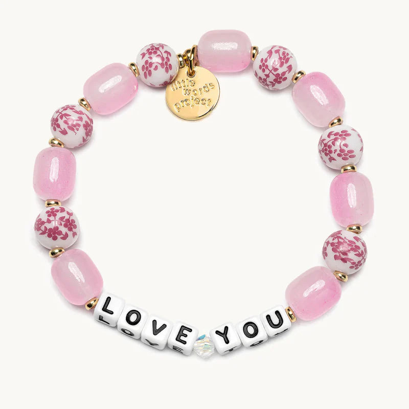 Love You- Lovestruck Bracelet Bead Pattern: Pink Clouds