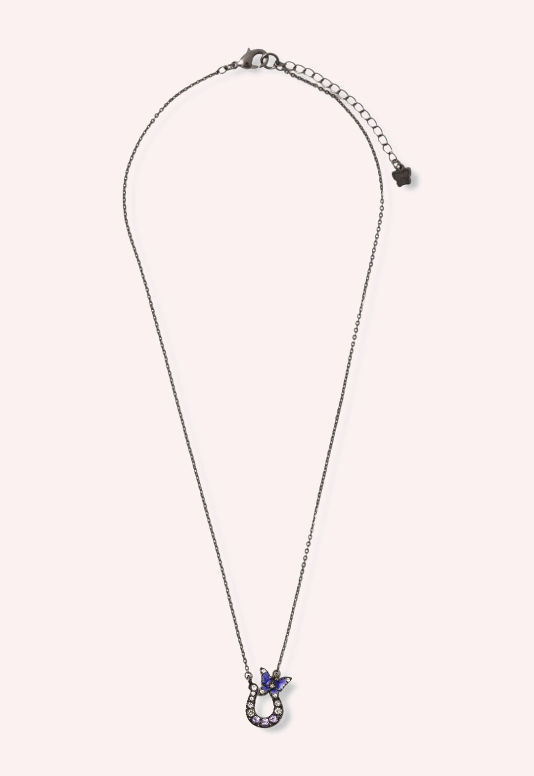 Lucky Horseshoe Necklace - Gunmetal