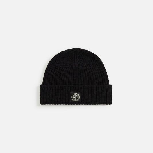 Stone Island Wool Beanie - Black