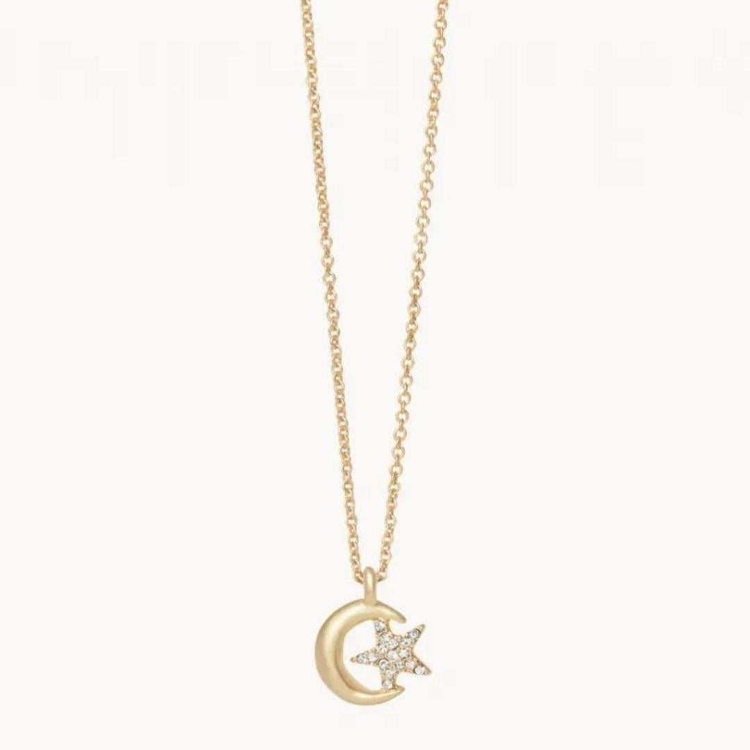 Shooting Star/Moon Star Sea La Vie Necklace 18“