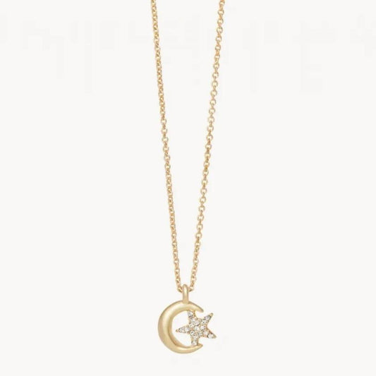 Shooting Star/Moon Star Sea La Vie Necklace 18“