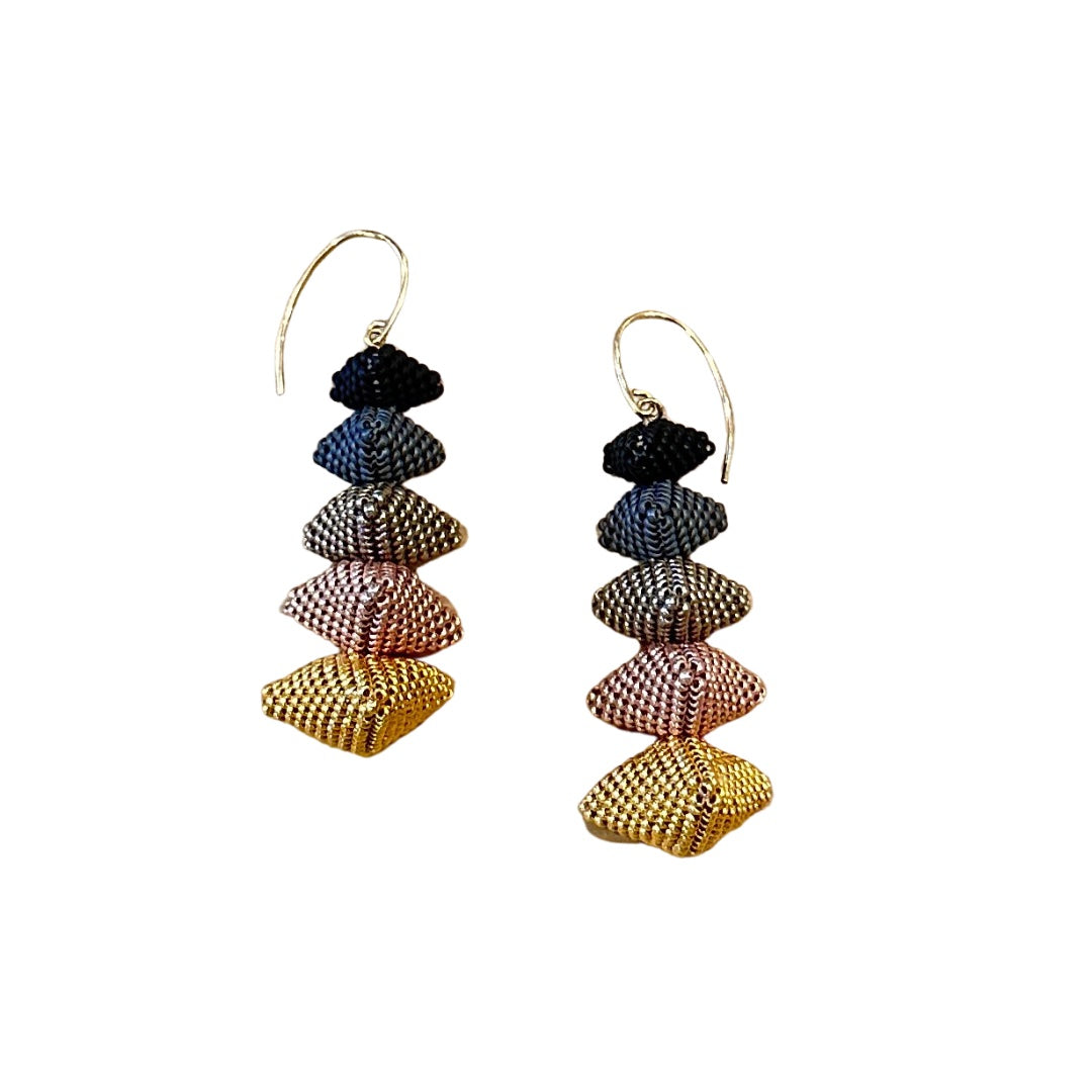 Twelve Apostles Earrings in Gold & Slate