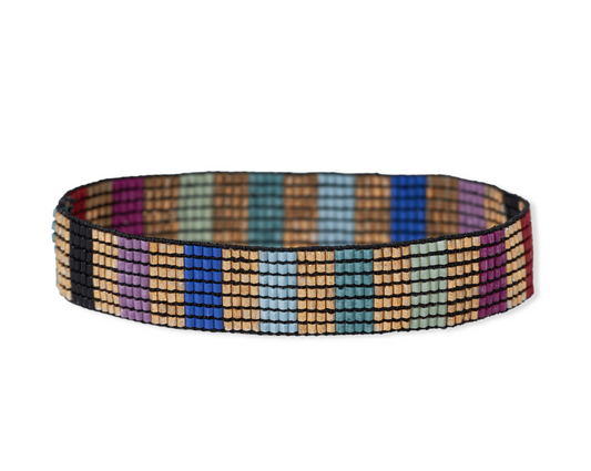 Alex vertical stretch bracelet gold multicolor