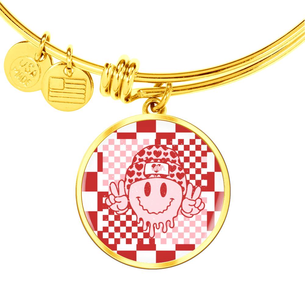 Checkered Smiley Bangle