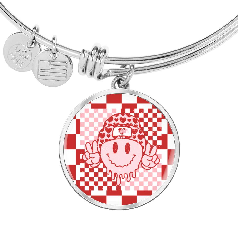 Checkered Smiley Bangle