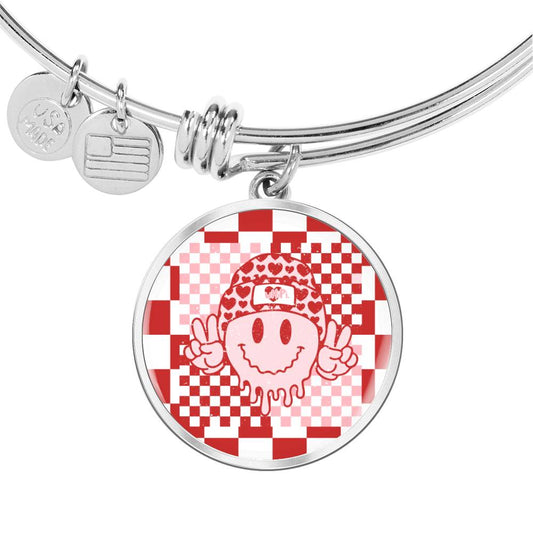 Checkered Smiley Bangle