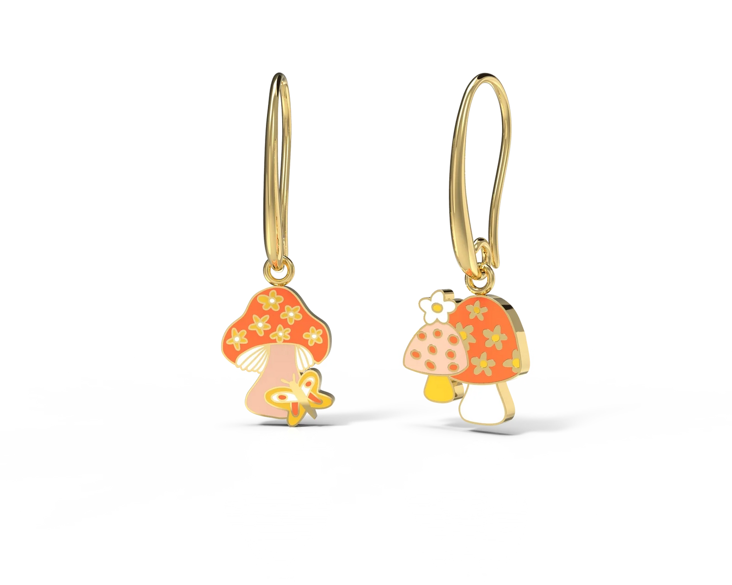 Yellow Owl Earrings