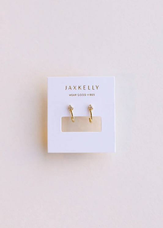 JaxKelly Open Mini Hoop Champagne