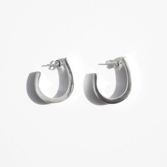 Sculptural Sterling Hoops