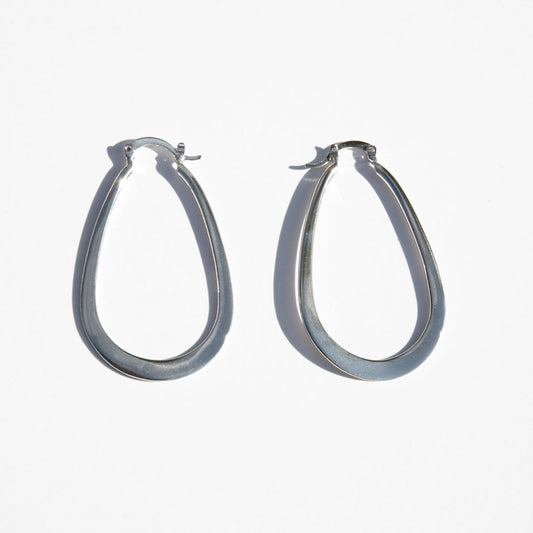 Sterling Silver Tear Drop Hoops
