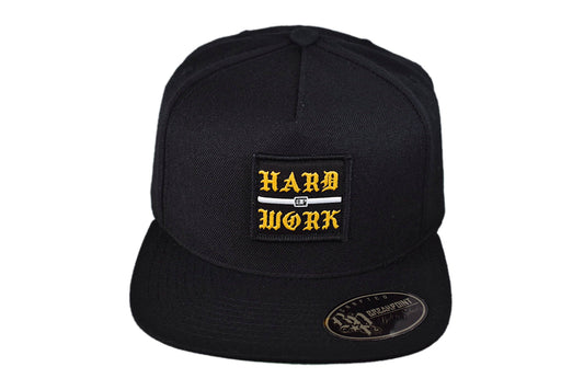 Break Point Hard Work Snapback Hat - Black