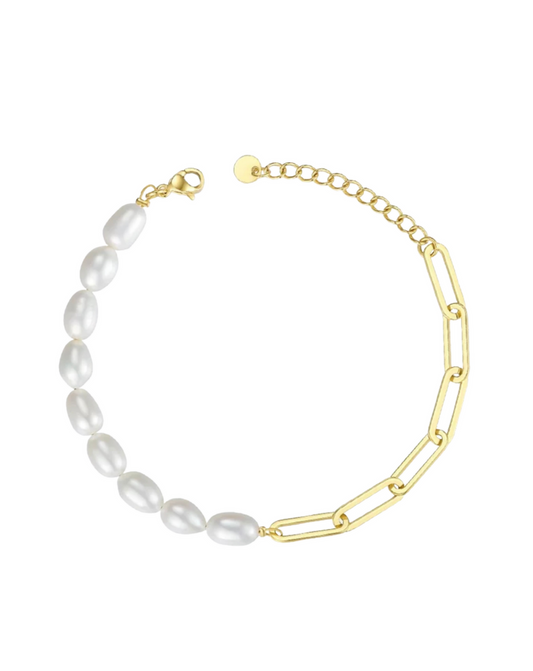 Pearl Paperclip Necklace