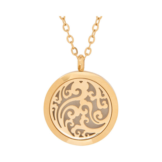 Stainless Steel Golden Waves Pendant