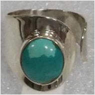 Ring Wrapped Open Turquoise Size 7