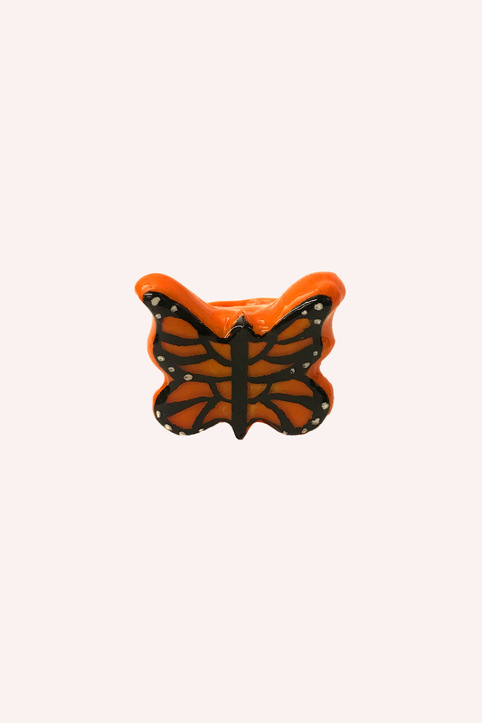 Monarch Hand-Painted  Butterfly Ring
