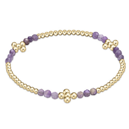 Signature Cross Gold Bliss Pattern 2.5mm Bead Bracelet Pearl