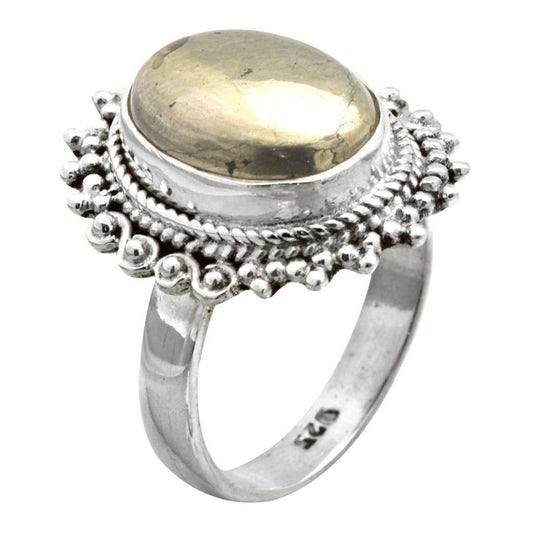 Starry Golden Pyrite Ring