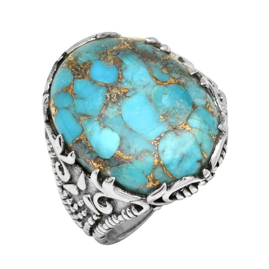 Statement Copper Turquoise Ring