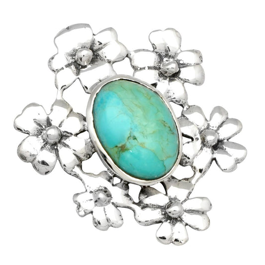 Turquoise Flower Pendant