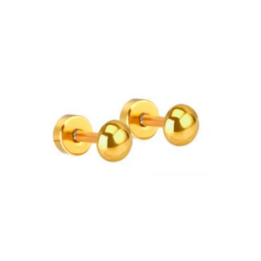 Vera Round Flatback Stud Earrings