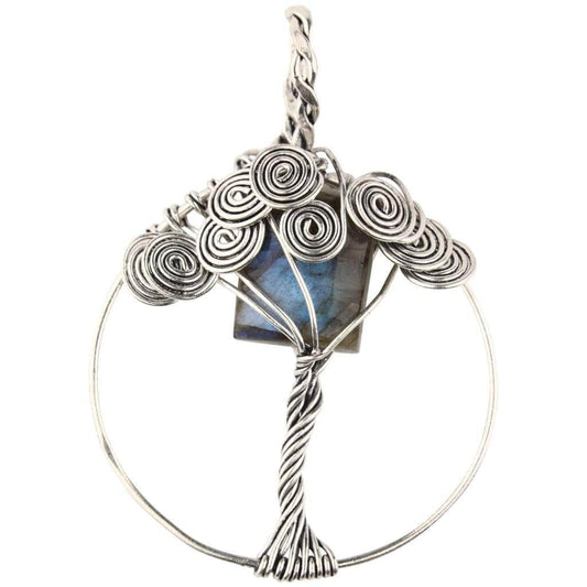 Wire Tree Labradorite Pendant