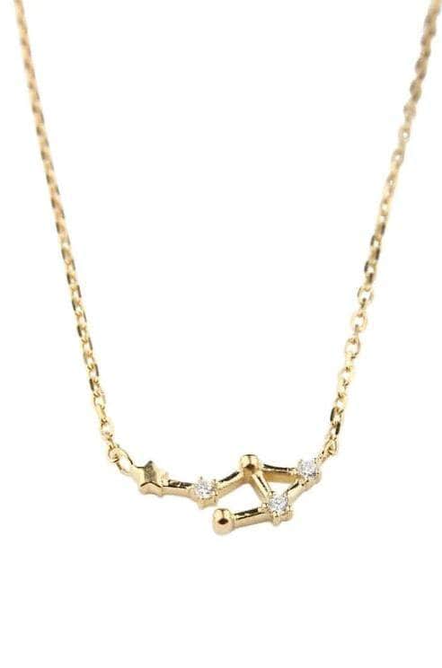 Zodiac Constellation Gold Plated Necklace