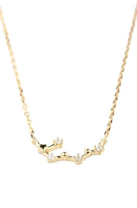 Zodiac Constellation Gold Plated Necklace