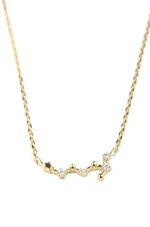 Zodiac Constellation Gold Plated Necklace
