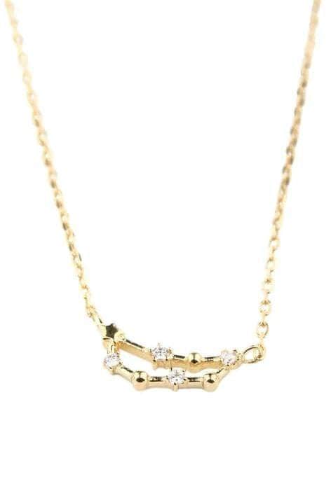 Zodiac Constellation Gold Plated Necklace