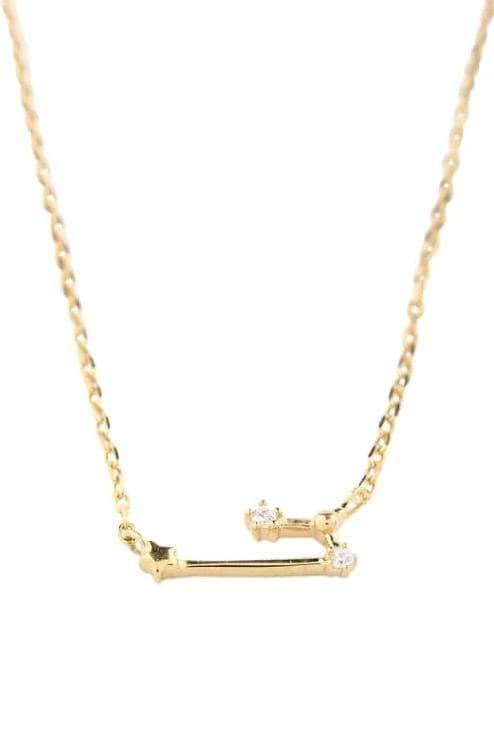 Zodiac Constellation Gold Plated Necklace