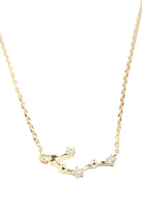 Zodiac Constellation Gold Plated Necklace
